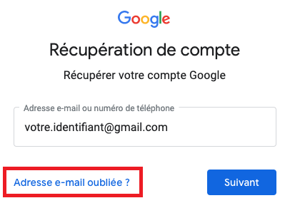 email oublié