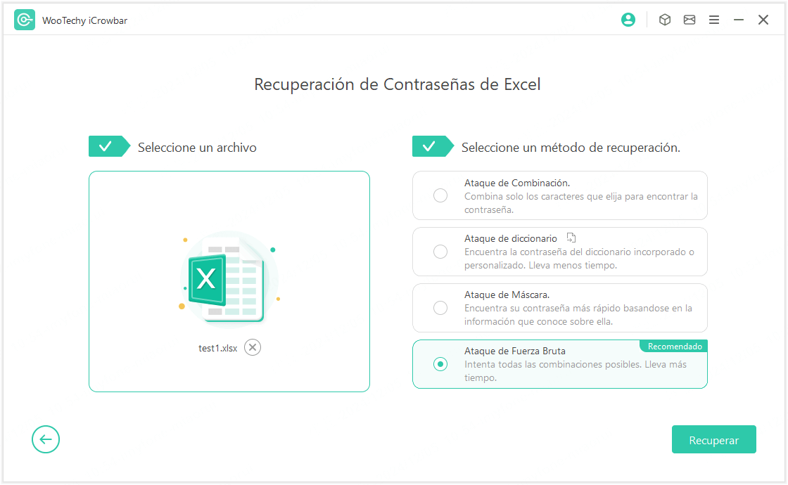 recuperar la contraseña de Excel