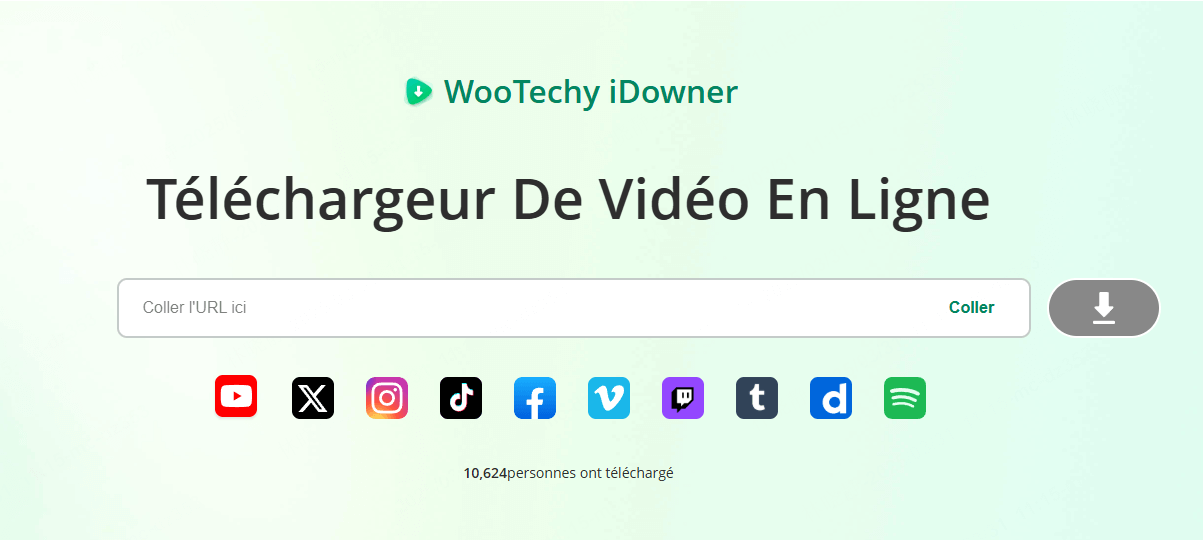 WooTechy iDowner pour télécharger des vidéos YouTube en ligne