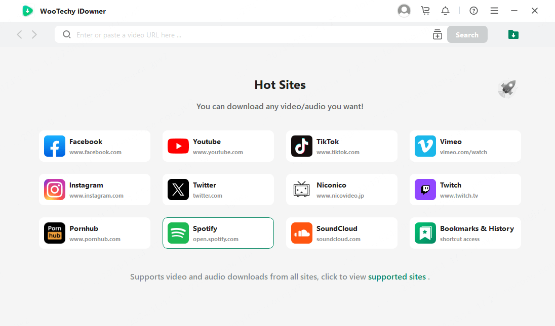 Pega la URl de spotify en idowner