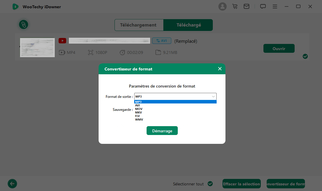 WooTechy iDowner YouTube téléchargé avec succès