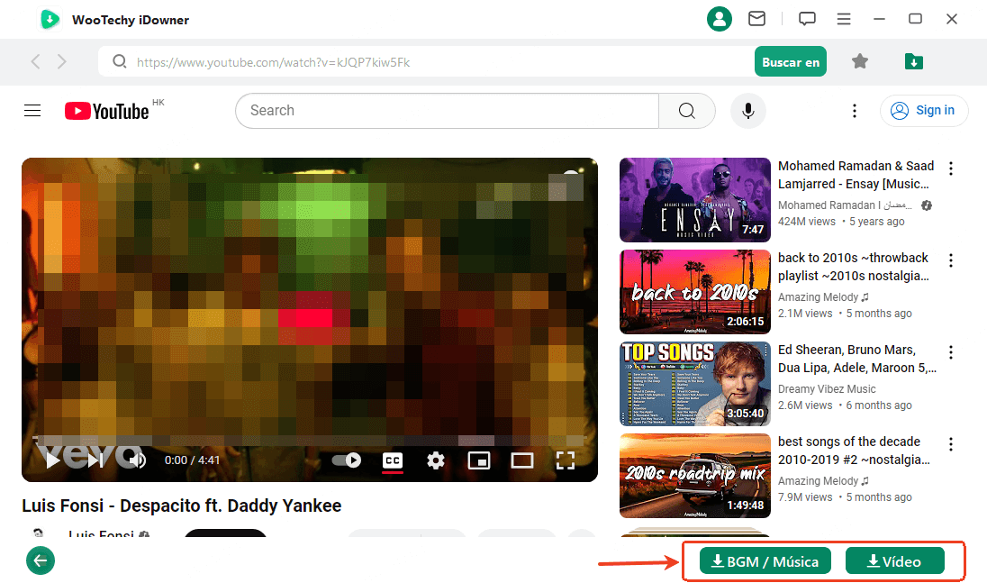 pega el enlace para descargar video YouTube