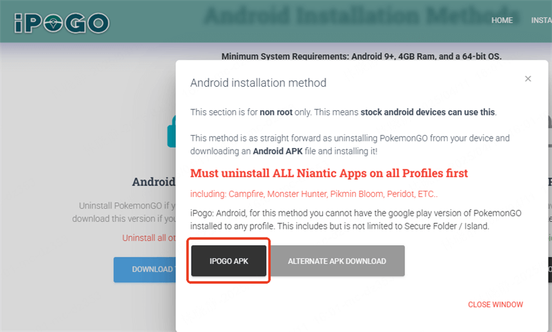 herunterladen und installieren ipogo android non root
