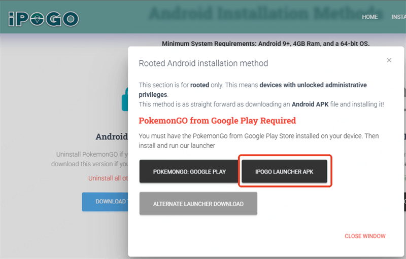 herunterladen und installieren ipogo android rooted