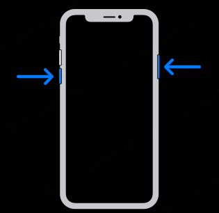 iPhone X/11/12/13 및 이후 모델 재시동