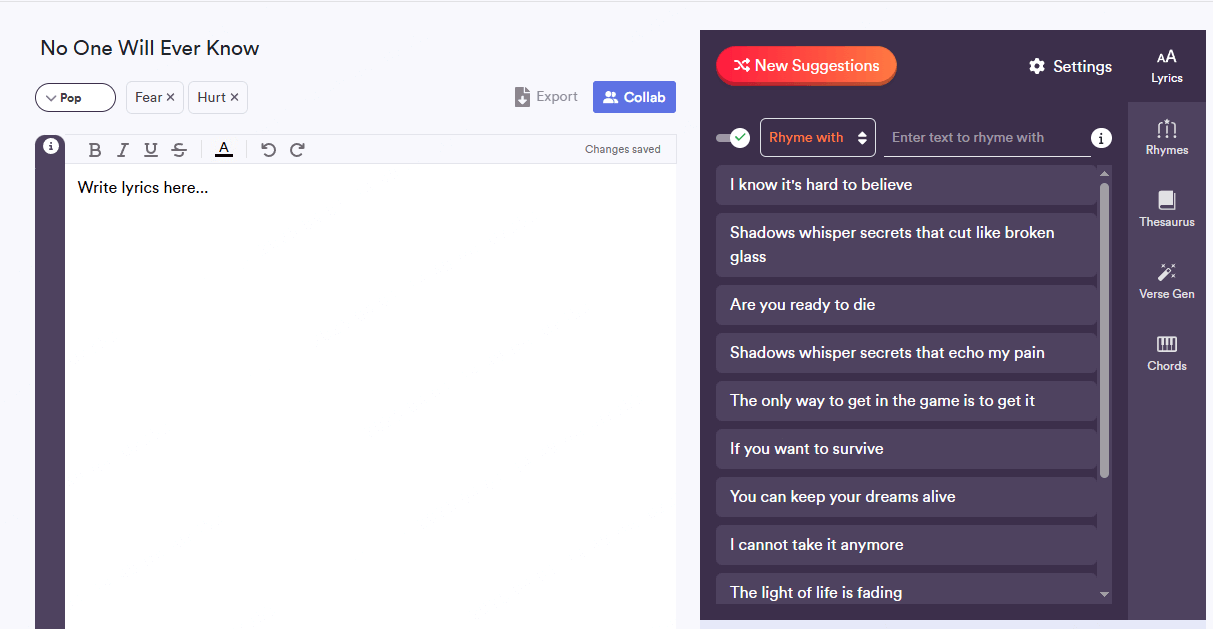 lyricstudio kostenloser KI-Song Generator mit text