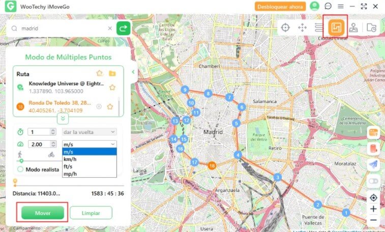 imovego multi-spot mode