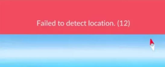 Failed to Detect Location 12 Error interface