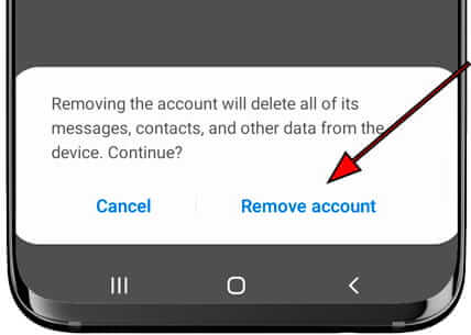 eliminar cuenta samsung