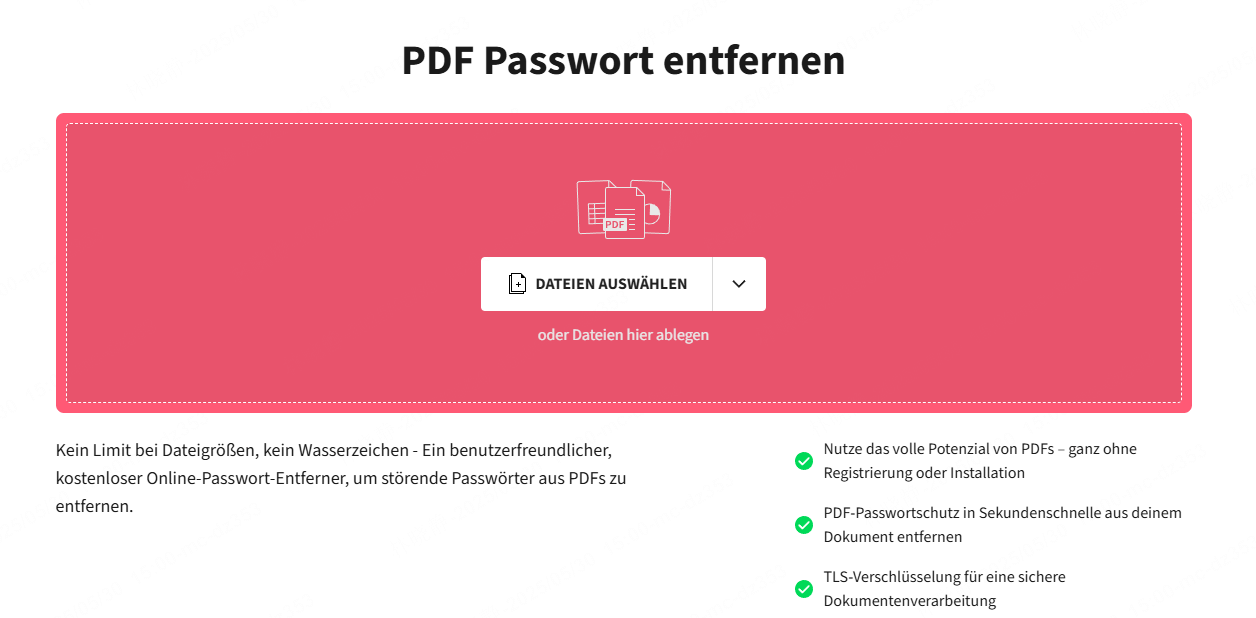 smallpdf um PDF online zu entsperren