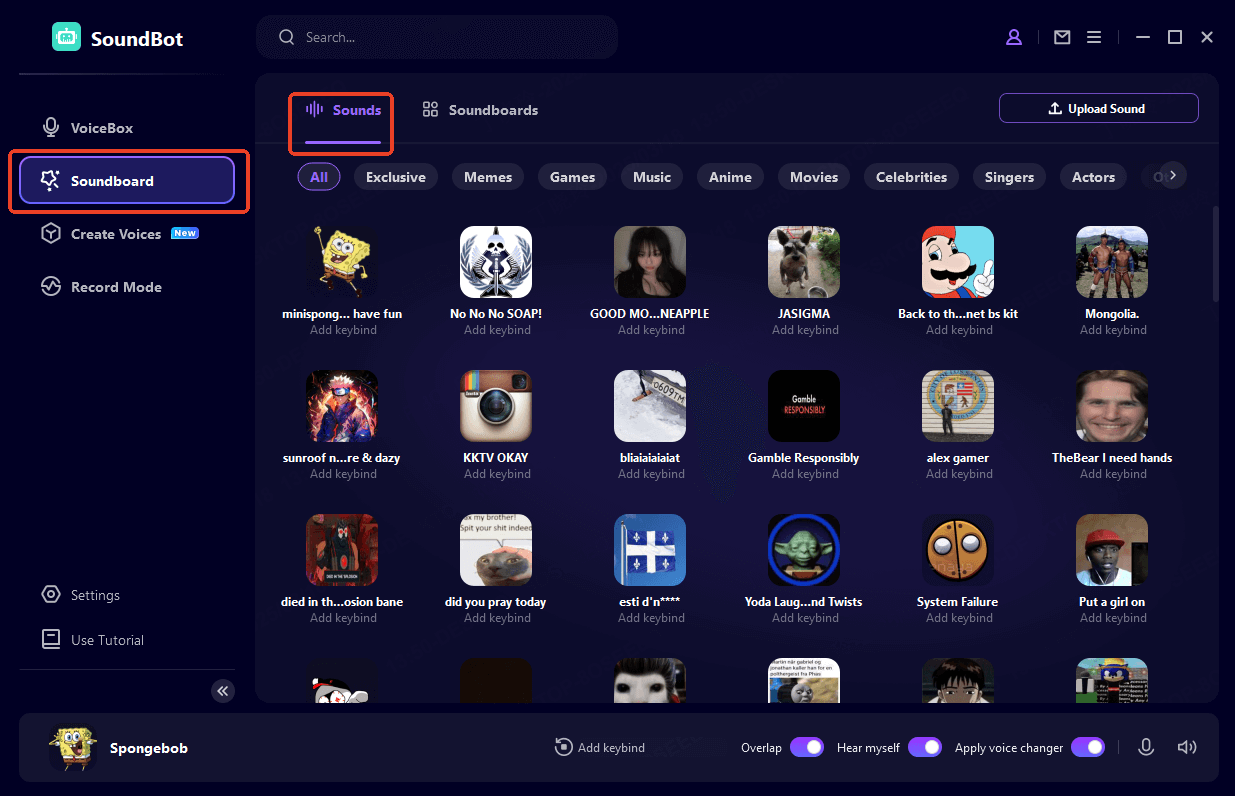 Wootechy soundbot hotkeys