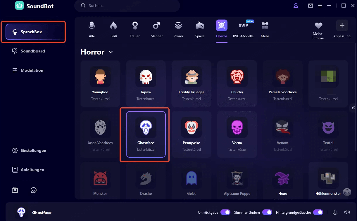  WooTechy SoundBot Ghostface stimme