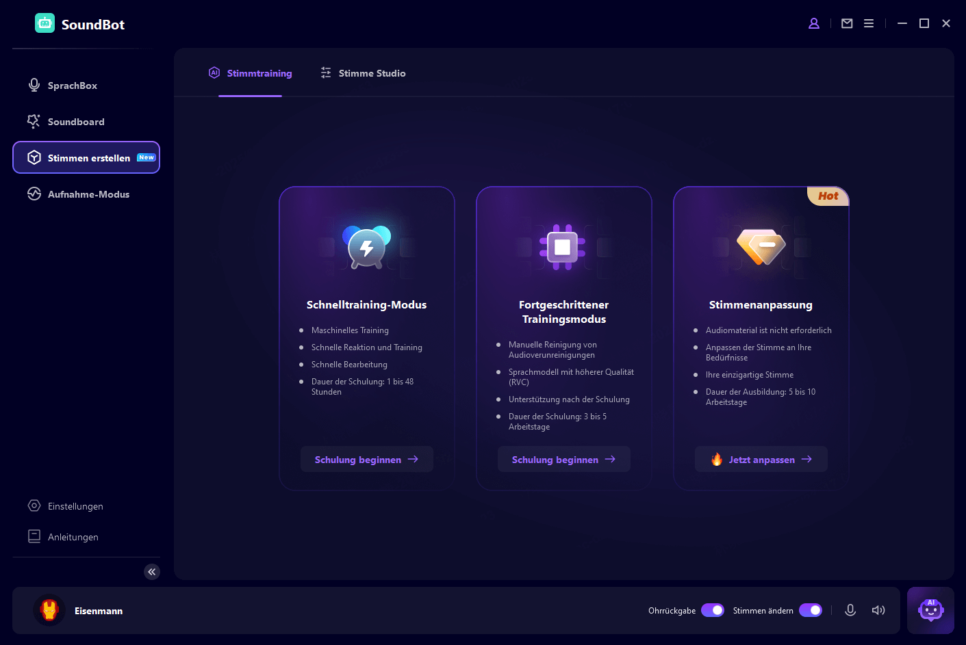 Soundbot-Sprachübermittlung