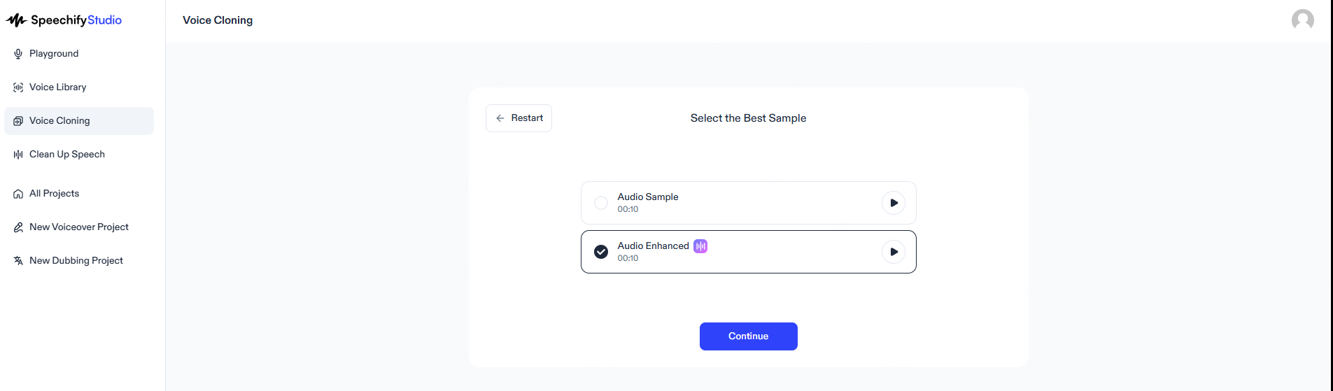 speechify meine eigene Stimme klonen