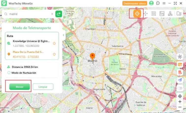 falsa localización gps por modo teletransporte