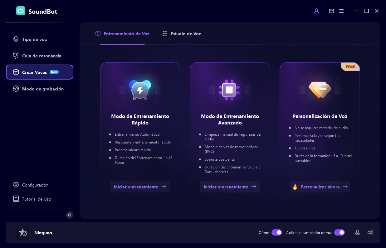 wootechy soundbot Crear voces