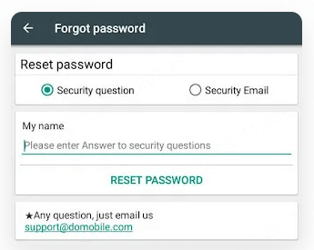 AppLock에서 비밀번호 재설정