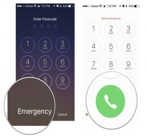 iphone 긴급 전화번호