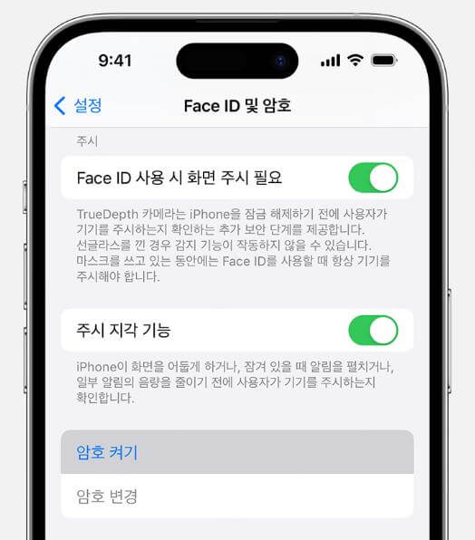 아이폰 Face ID 및 암호