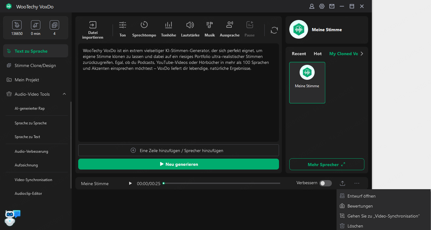 voxdo klon eigene Stimme