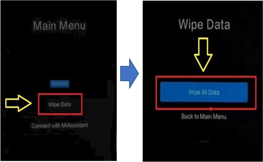 wipe all data