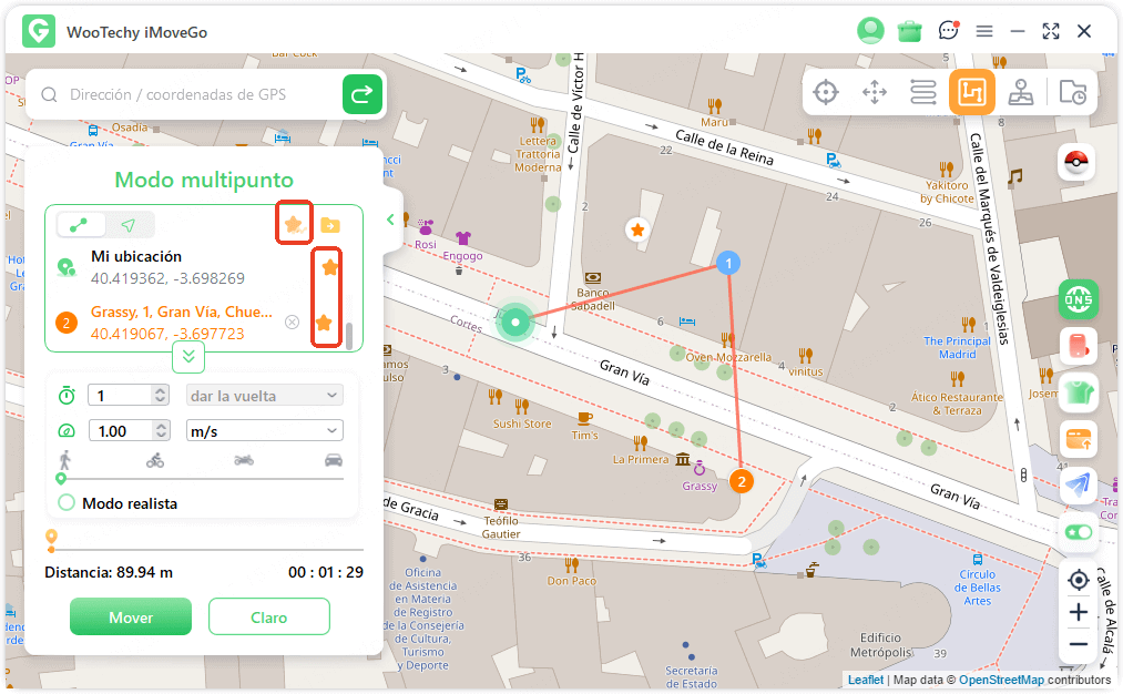 Guardar Rutas Favoritas