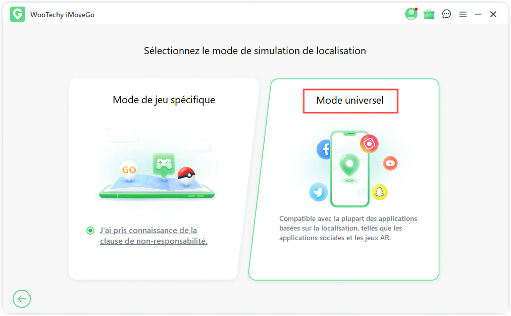 WooTechy iMoveGo Mode universel