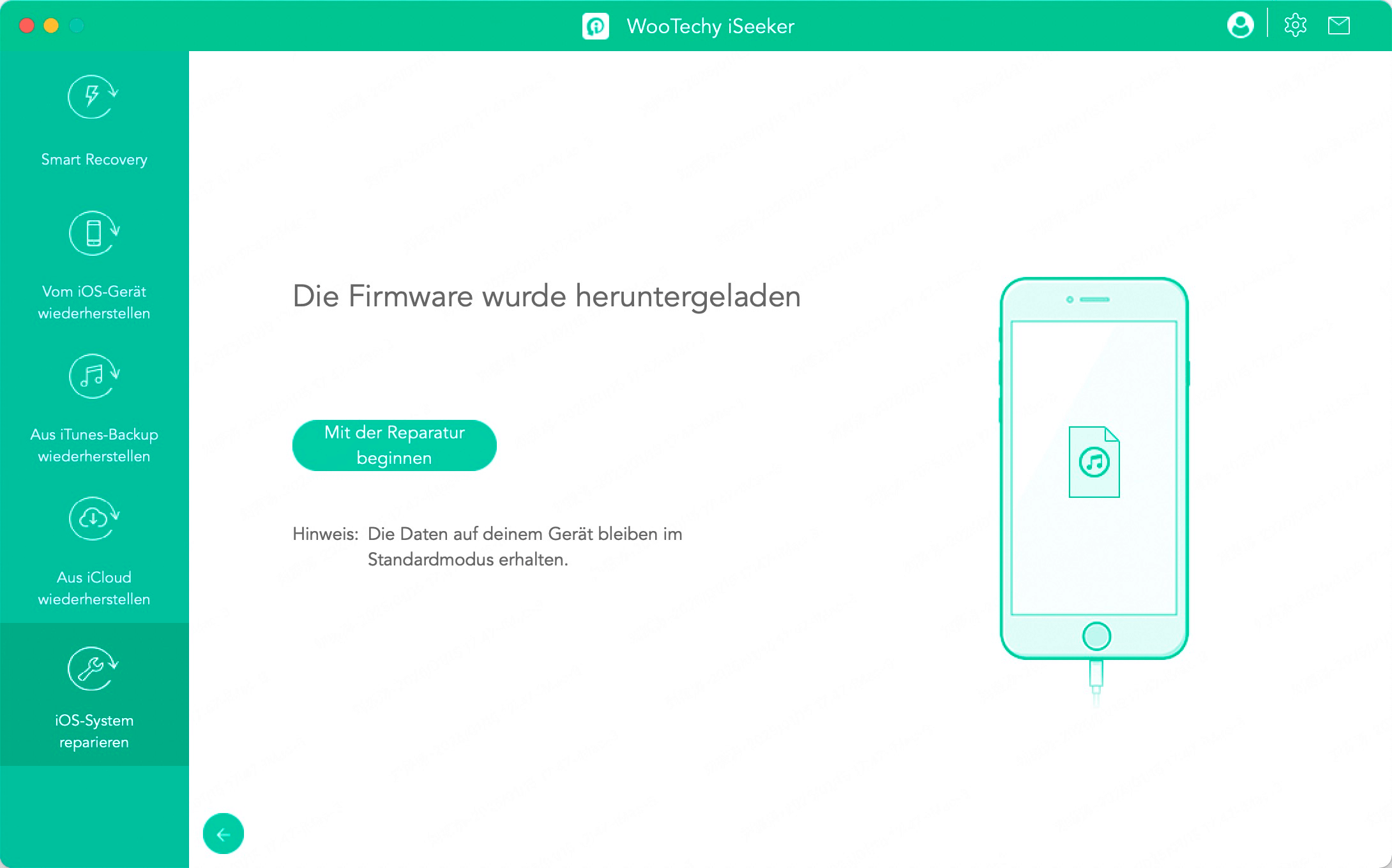 Reparieren des iOS-Geräts