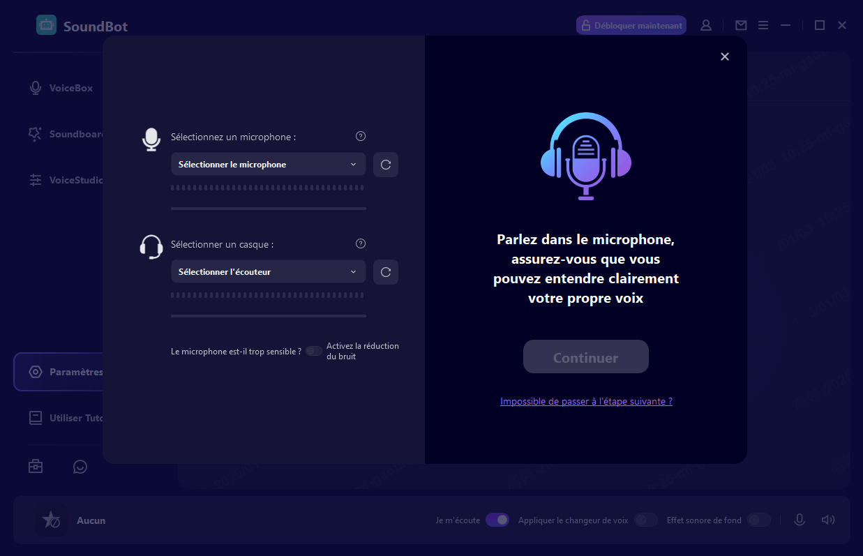 Configurez les périphériques d'entrée et de sortie 1