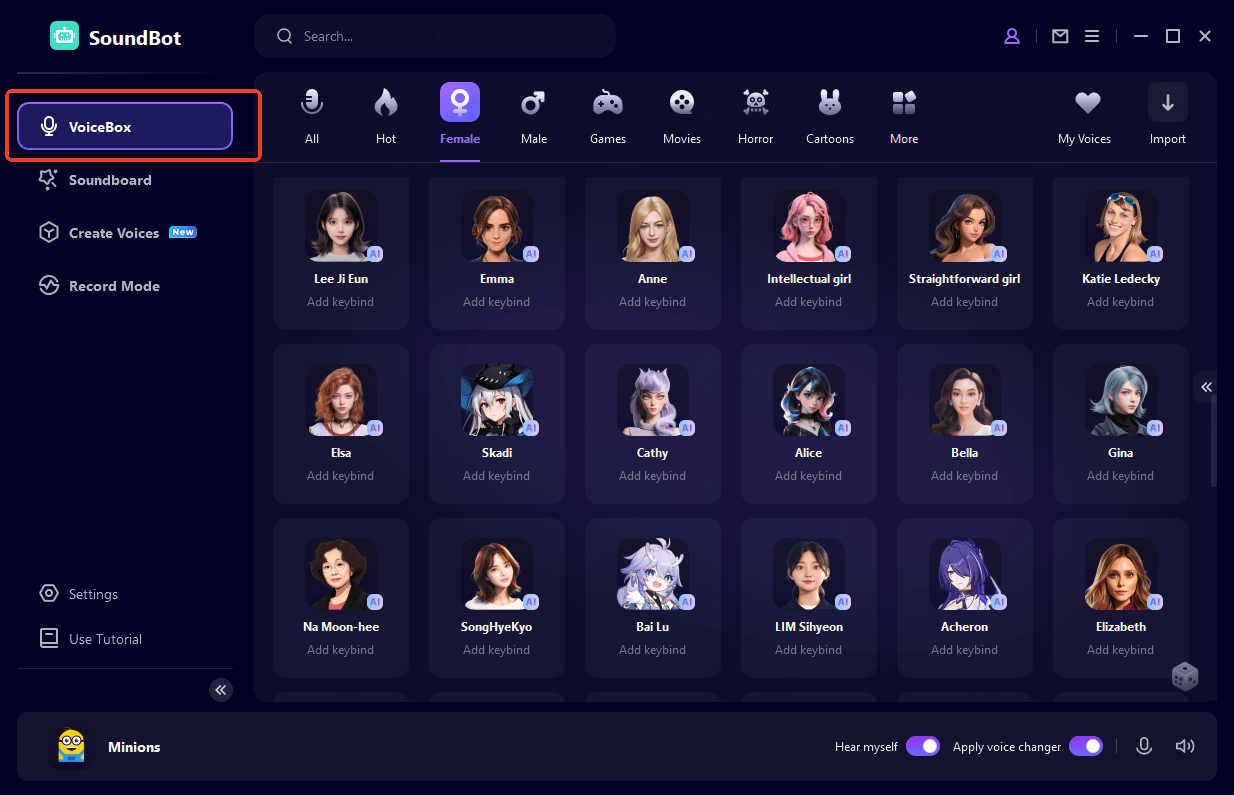 Choose a Voice Effect
