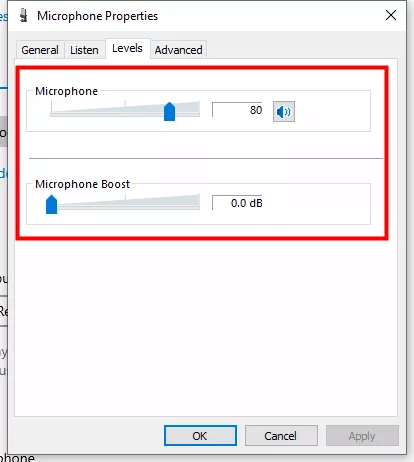 adjust Microphone voice