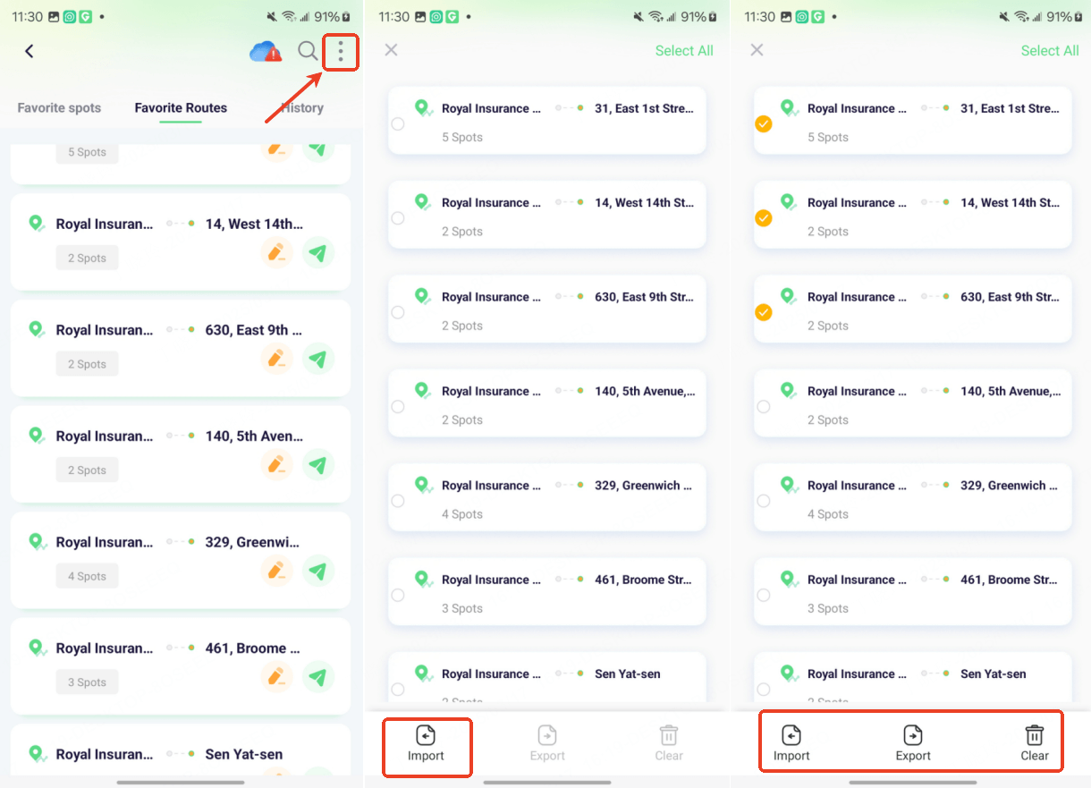 Import and Export GPX File