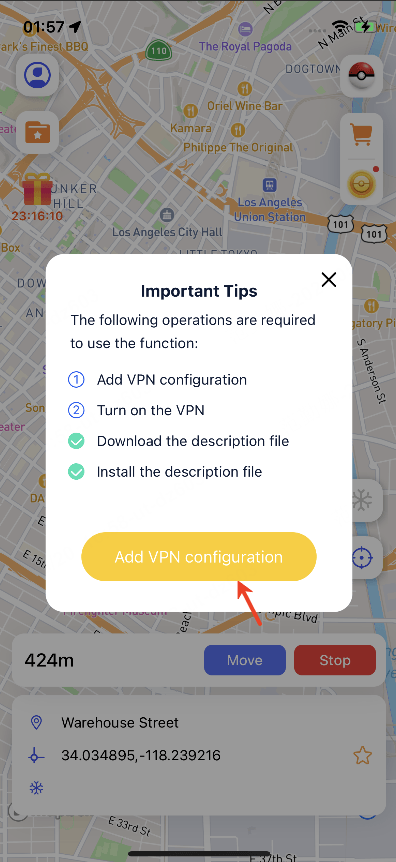 start VPN setup