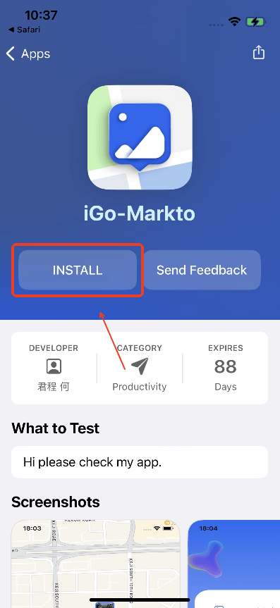 find iGo on your home screen