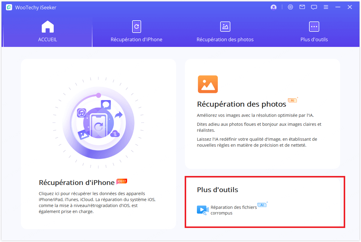 Plus d'outils