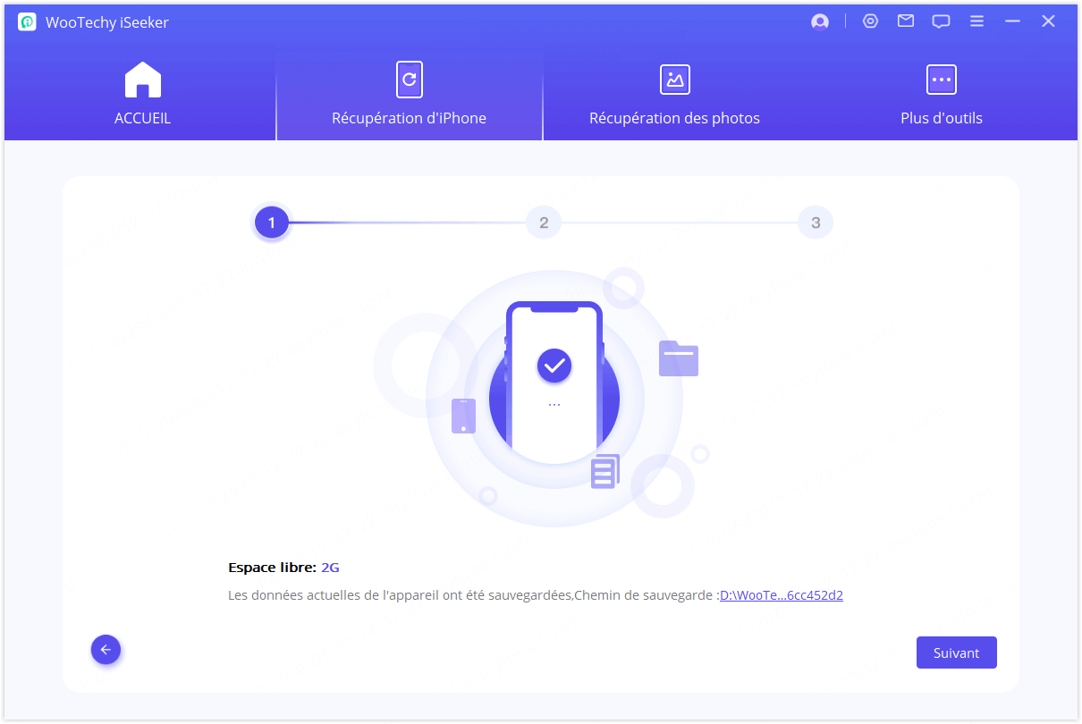 Récupérer sur le mobile