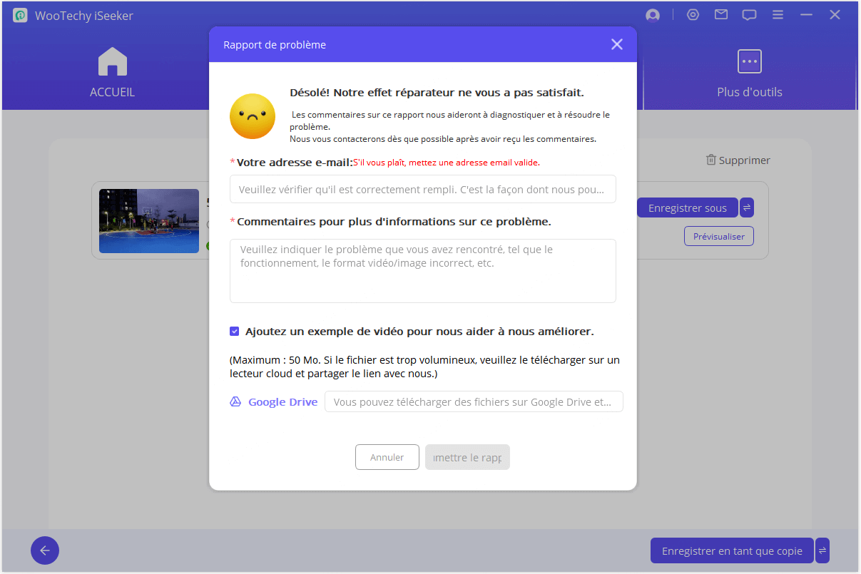 plus d'outils