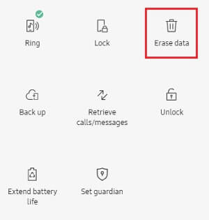 reset samsung tablet via find my mobile