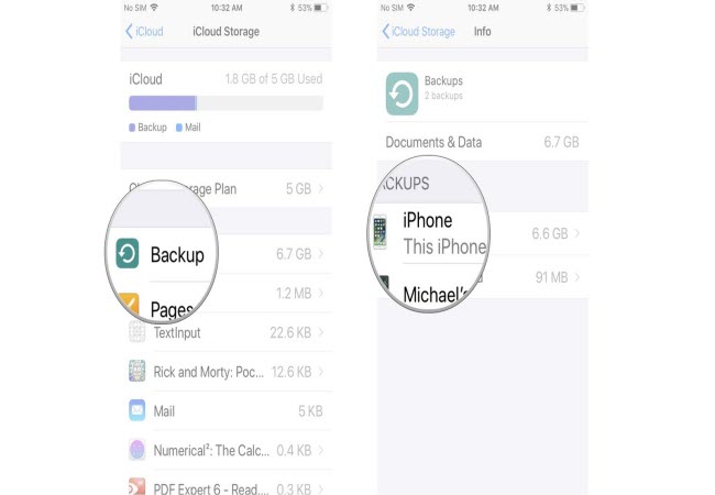 manage icloud backup