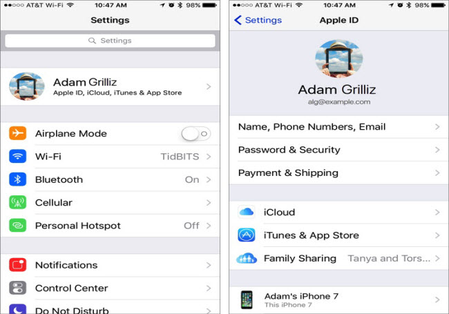 navigate to itunes and app store on later versions
