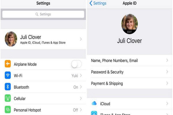 navigate to icloud