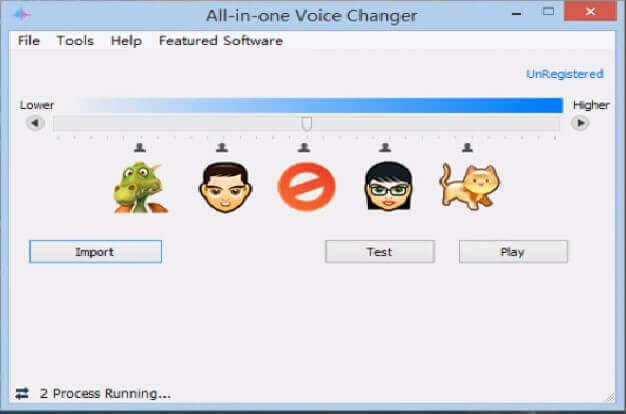 All-in-One Voice Changer Interfaz
