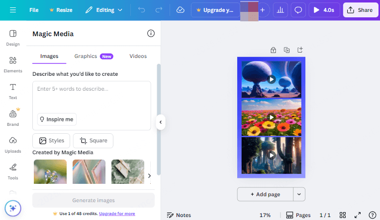 Canva generador de videos IA