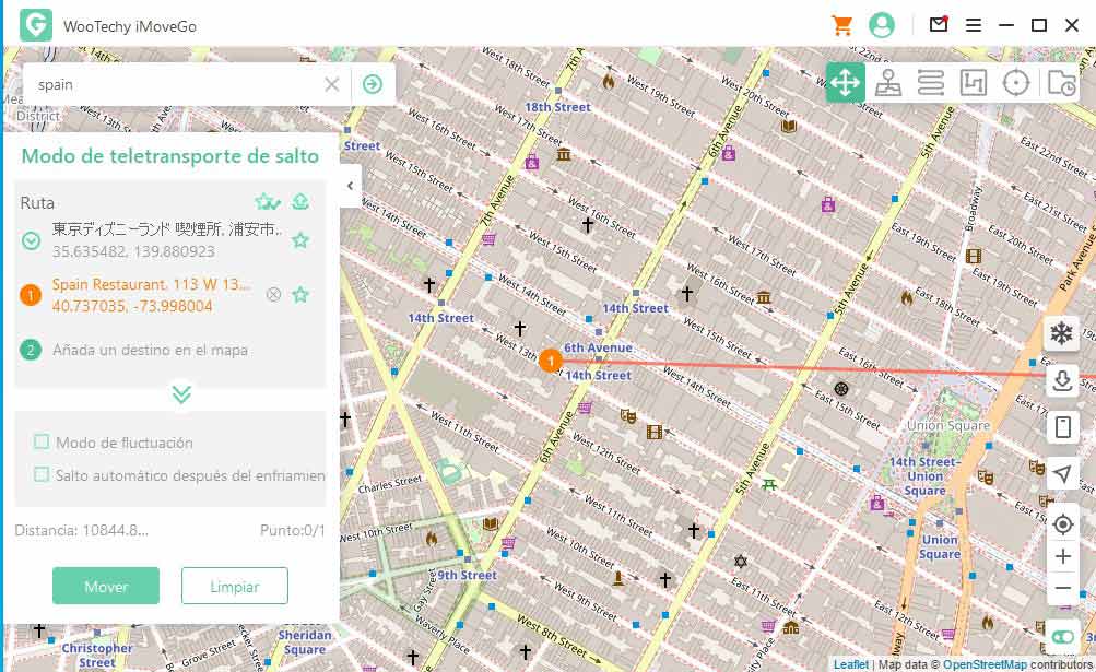 Localización falsa de Life360 con el modo teletransporte de imovego