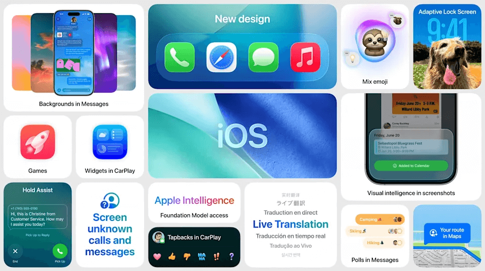 actualizaciones interesantes en iOS 26 beta