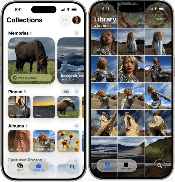Nuevas Photo en iOS 26 beta