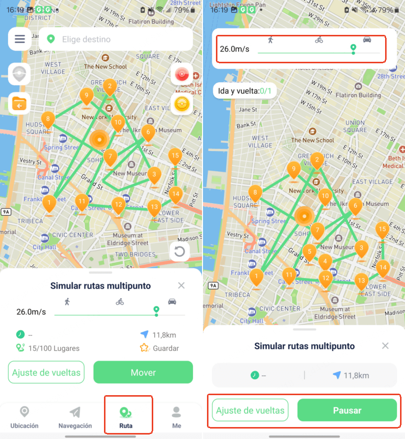 Planifica una ruta en Pokémon Go