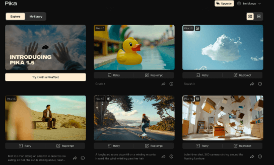 Pika generador de videos IA
