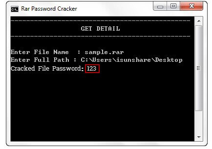 quitar contraseña WinRAR con CMD 3