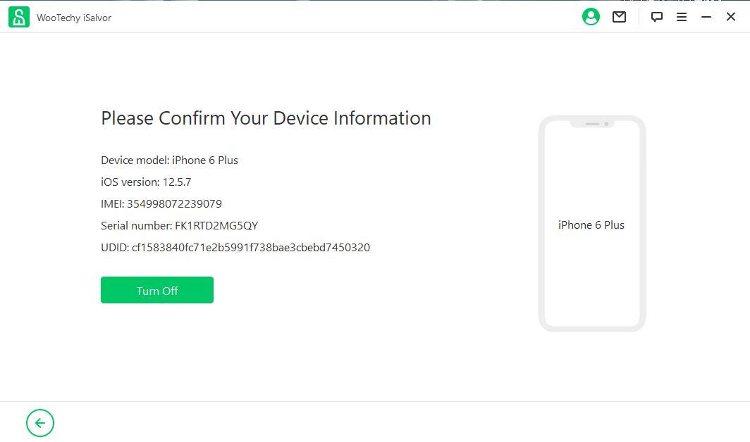 confirm device information